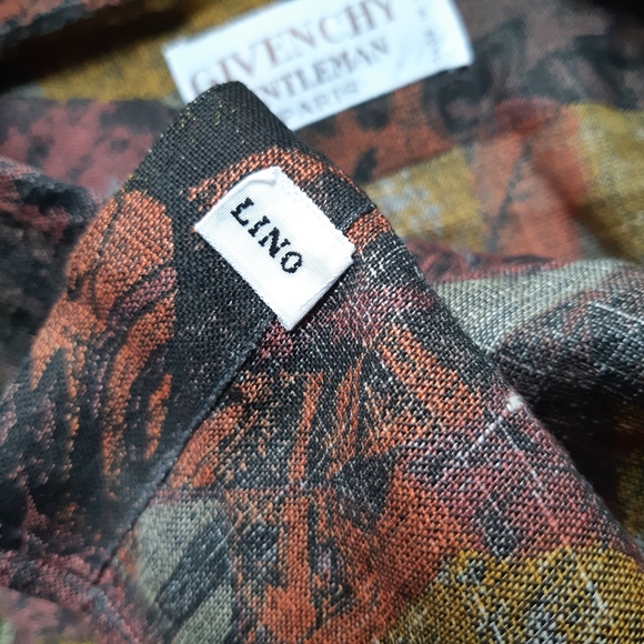 Vintage Givenchy Gentleman linen short-sleeved button down shirt - Picture 7 of 8